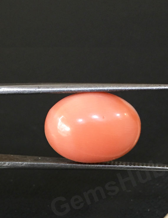 6.15 ct  Natural Certified Japanese Moonga/Coral